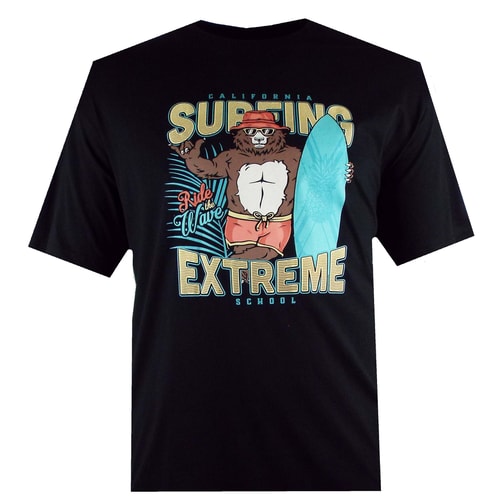 Espionage Surf Extreme Print T-Shirt Black